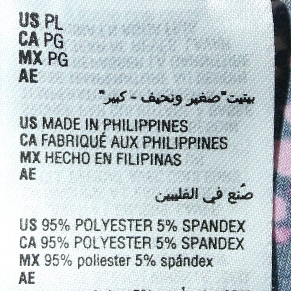 JM Collection Petite Navy Pink White Paisley Grommet Neck Poly Knit Tunic Sz PL - Picture 8 of 8